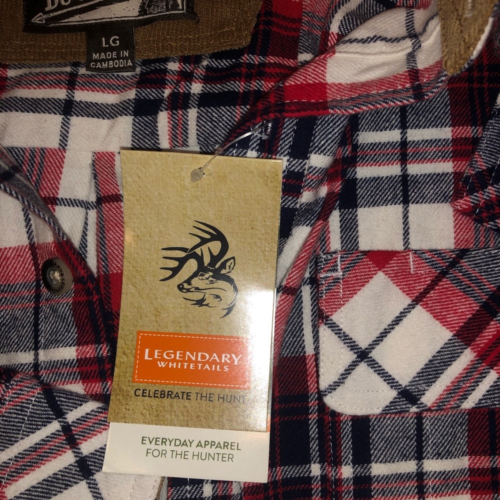 Legendary white tails flannel LG